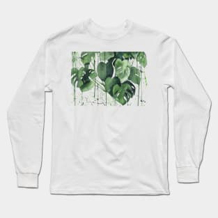 Abstract Monstera Long Sleeve T-Shirt